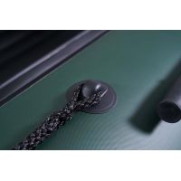 Лодка моторная килевая Kitt Boats 370 НДНД зелено-черный